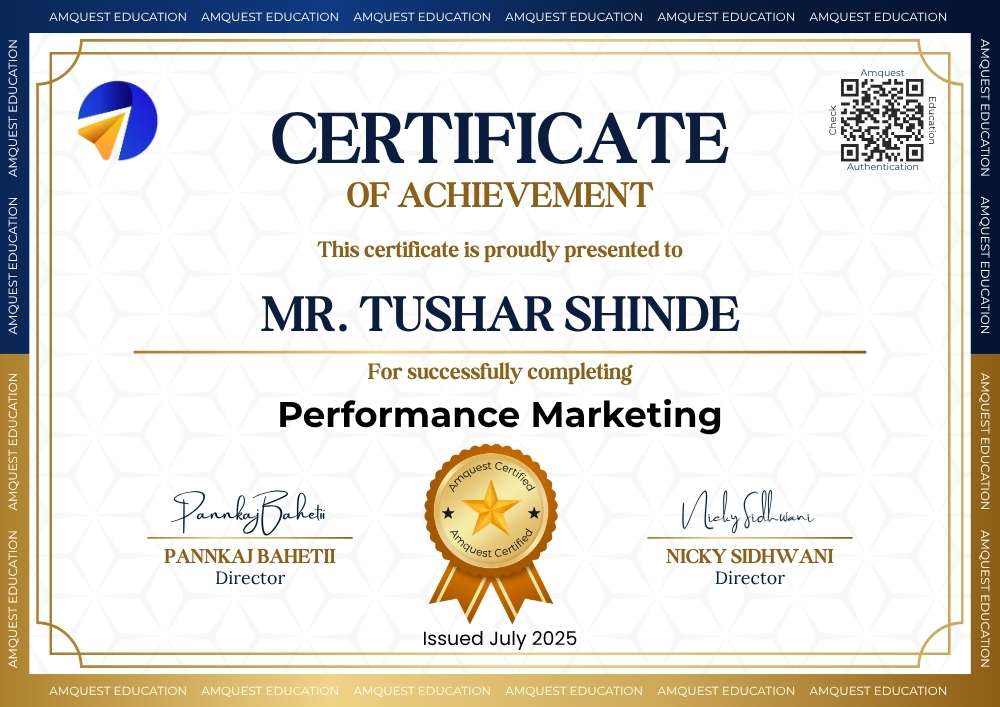 Performance Marketing Certificate